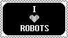 I love robots mechanical heart gif stamp